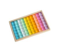 Colcolo Blocchi da Costruzione per Bambini, Style to 3 | Blocchi Trasparenti con Vassoio in Legno, pedagogico, Gioco Educativo, per Tavolo Luminoso