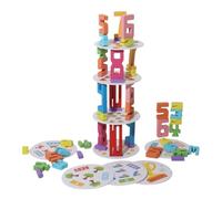 Colcolo Blocchi di Legno per Costruzioni, Blocchi matematici per Bambini, Gioco educativo di addizione, conteggio e impilamento per Bambine in età prescolare