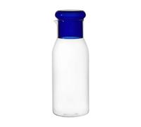 Colcolo Brocca di Vetro, Contenitore Trasparente per Succhi, Caraffa per Acqua con Coperchio per, Bevande Fredde, Bevande Fatte in Casa, Latte, Succo, Blu
