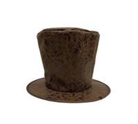Colcolo Cappello a Tuba Uomo Cappello Formale Cappello Cilindro Cappello Cappello Costume in Tessuto con Larga Cilindrica Adatto, Marrone, Cappello A Cilindro MX In Camoscio