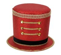 Colcolo Cappello da Schiaccianoci, Costume da Soldato Batterista per Travestimenti Band Major Mardi Gras, Profondo Rosso