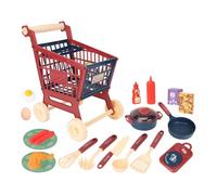 Colcolo Carrello della Spesa per Bambini, Set da Gioco da Cucina, Giocattolo didattico, Accessori da Cucina per Giochi di finzione