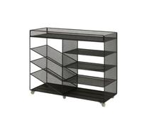 Colcolo Carrello Portaoggetti con Ruote Stabile, Nero | Sottile, Organizzatore per Ufficio in Rete, Multiuso, Libreria, Studio, Scrivania, Professionisti, Studenti