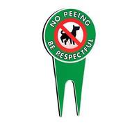 Colcolo Cartello Cane Vietato Fare Pipì, da Inserire nel Terreno, con picchetto da Giardino, Cartello Siate rispettosi per
