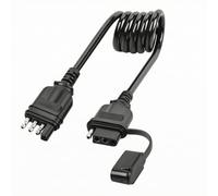 Colcolo Cavo Prolunga Cablaggio Traino con Spina a 4 Pin Molla Elettrico per Collegamento Rimedio Connettore Adattatore con Protezione Tappo per Rimorchio Uso, 3FT