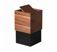 Colcolo Cestino Dei Rifiuti Quadrato con Coperchio a Pressione Capiente Cestino Dei Rifiuti con Doppio Secchio Interno Ed Esterno Retrò, Caffè