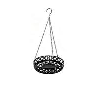 Colcolo Cesto Sospeso in Filo Metallico | Ferro Galvanizzato Nero, Cestino Sospeso con Gancio, Durevole, Vaso, per Patio, Finestra, del Giardinaggio