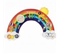 Colcolo Children Learning Board Tavola Apprendimento Pannello Gioco Legno Esercizio Mani Puzzle Cursori Ingranaggi Adatto a Bambini Camera Gioco Studio Decorativo Cm, Nuovo Arcobaleno 5.4kg CE/CPC