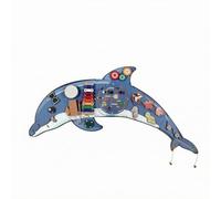 Colcolo Children Learning Board Tavola Apprendimento Pannello Gioco Legno Esercizio Mani Puzzle Cursori Ingranaggi Adatto a Bambini Camera Gioco Studio Decorativo Cm, Delfino