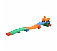 Colcolo Children Training Scooter Pista Auto Scivolo Giocattolo Bambini Tracciato Tre Sezioni Struttura Ampia Stabilità Elevata Superficie Morbida al Tocco, Multicolore, Classico
