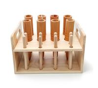 Colcolo Cilindro Ritmico per Bambini Strumento a Percussione Set Educativo in Legno Faggio Tubi Risonanza E Bacchette Pratica Del Tempo Differenze di Tono Adatto a Lezioni Musica Attività Ludiche