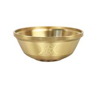 Colcolo Ciotola Buddista Tibetana per Offerte D'acqua, Ornamento Feng Shui, Contenitore, Ciotola per La Preghiera con Acqua per Le Celebrazioni, Luna in tripla fase