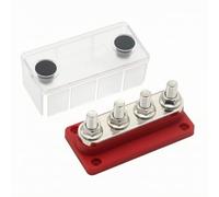 Colcolo Connettore a Distributrice in Rame con Isolamento Integrato E Terminali a Vite con Di E Rondelle per Cablaggi Elettrici di Autovetture E Imbarcazioni, Rosso,