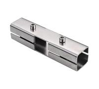 Colcolo Connettore a morsetto per tubo quadrato per ringhiere per pergolati e verande, robusto per tubo quadrato da 25 mm x 25 mm, 3 Modi, 125 Mm