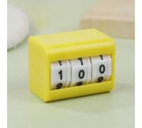 Colcolo Contatore Manuale da Tavolo Contatore Meccanico Dispositivo di Conteggio Contagiri Registratore di Punteggio in Plastica con Finestra Frontale a, Bianco, 3 Cifre