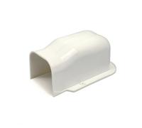 Colcolo Copertura da Parete Pvc Copricavo Passacavo Guaina Protezione Tubo per Condizionatore in Pvc con Doppia Apertura E Flangia Ampia Tutela Cavi Elettrici, 100 65mm