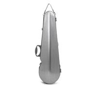 Colcolo Custodia Violino 4 4 Rigida Astuccio Valigetta Scatola Involucro Schermato per Protezione Dagli Impatti Estetica a, Fibra Di Carbonio Imitazione, Array, Argento Spazzolato