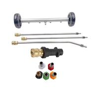 Colcolo Detergente per Sottoscocca per Veicoli con Idropulitrice, Detergente per Superfici, Accessori Universali per Idropulitrici, Spazzola Ad Acqua per La P, Ruote Nere