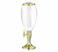 Colcolo Dispenser di Bevande Colonna Birra Illuminata Dosatore Caraffa Serbatoio Trasparente Corpo Pc Struttura Pulita E Ordinata per Servizio Bar di Casa Cene tra Amici, Oro, Oro, 5L