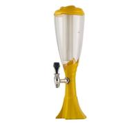 Colcolo Dispenser per Bevande Dispenser di Birra Distributore con Rubinetto Caraffa con Coperchio Contenitore da Tavolo Corpo a con Coperchio Coordinato, Array, Giallo, 1.5L