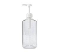 Colcolo Dispenser Sciroppo Bottiglia Dosatore Pompa Manuale Contenitore Trasparente Lettura Livello Rapida Apertura Larga Rifornimento Comodo Plastica Adatto, 15cc+1200ml, 15cc Pressa Standard
