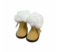 Colcolo Doll Booties Mini Stivaletti Bambola Scarpe da Collezione Accessori con Imbottitura Soffice E Suola Robusta Idonei a Esposizioni Giochi Tematici Scatti Scenografici d'Inverno , Kaki , 5.5CM