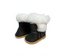 Colcolo Doll Booties Mini Stivaletti Bambola Scarpe da Collezione Accessori con Imbottitura Soffice E Suola Robusta Idonei a Esposizioni Giochi Tematici Scatti Scenografici d'Inverno , Nero , 7CM