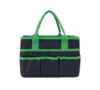 Colcolo Educational Storage Pouch Borsa Organizer da Trasporto Tote Rettangolare con Tasche E Manici in Tessuto Oxford Robusto Adatta a Scuola rray, Nero E Verde