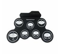 Colcolo Electronic Drum Pad Tappeto Batteria Elettronica Roll Up in Silicone Pad Pratica USB con Suoni Versatili Pedale Adatto a Casa Lezioni Musica Spostamenti, Nero