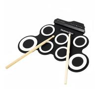 Colcolo Electronic Drum Pad Tappeto Batteria Elettronica Roll Up in Silicone Pad Pratica USB con Suoni Versatili Pedale Adatto a Casa Lezioni Musica Spostamenti, Bianco