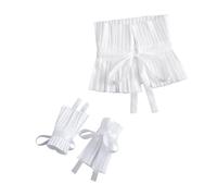 Colcolo Eleganti Colletti a Balze Removibile per Donna, Perfetti per Le Feste, Bianco