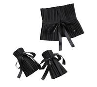 Colcolo Eleganti Colletti a Balze Removibile per Donna, Perfetti per Le Feste, Nero