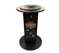 Colcolo Espositivo con Base Circolare e Vassoio Multifunzionale Portagioie in Legno Espositore per Collezionisti di, Spazio Meditazione, Zodiaco