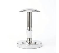Colcolo Espositore Cappelli Supporto Cappello Porta Cappello Sostegno Cappelli Plastica Cupola da 12.5cm Che Protegge La Calotta E Base da 15.5cm , Argento , Medio