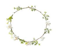 Colcolo Fascia floreale Ghirlanda di fiori Copricapo fatto a mano Accessori per capelli per istantanee di cerimonie nuziali per feste, Piccoli Fiori Bianchi