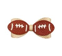 Colcolo Fermaglio per capelli a forma di pallone da calcio, a tema sportivo, casual, da indossare tutti i giorni, da rugby, Oro