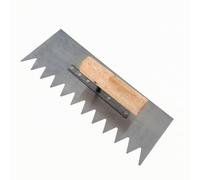 Colcolo Frattone Dentato Professionale | Cazzuola con Manico in Legno, Durevole, Spatola Lisciatrice, per Ristrutturazione Casa, Cantiere Edile, Piastrellisti, Stile A