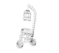 Colcolo Gabbia per Uccelli in Miniatura per Casa delle Bambole, Accessori da Tavolo in Miniatura per Case delle Bambole, Progetti Fai da Te, Supporto da Pavim