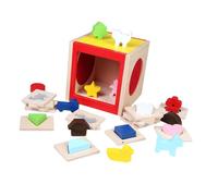 Colcolo Giocattolo per l'ordinamento delle Forme, Scatola di Abbinamento delle Forme in Legno, Puzzle per la coordinazione Occhio-Mano, Blocchi per