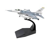 Colcolo Giocattolo Ricordo in 1/100 Dell'aereo D'attacco F16C con Base Espositiva, Modello Simulato per Ufficio E Bar.