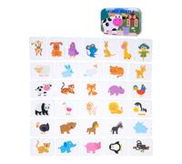 Colcolo Gioco di Puzzle di Abbinamento, Giocattoli educativi, Sviluppo cognitivo, Giochi prescolari, Ragazzi e Ragazze, Bambini Piccoli, Puzzle Portatili, Puzzle degli Animali della Fattoria
