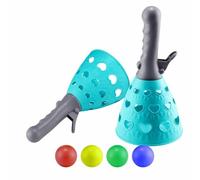 Colcolo Gioco Lancia-proiettili per Bambini Lanciatore a Tazza con Manico Grilletto E Palline in Plastica per Giochi di Abilità E Divertimento Adatto a Giochi, Blu