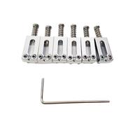 Colcolo Industrial Bridge Sellette Ponte Chitarra Elettrica Ricambio Parti Hardware in Zinco Spaziatura 10.5 Mm Canale Corda Scanalato Regolazioni Fluide con, Argento, 10.5mm