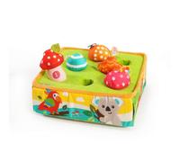 Colcolo Infant Grasping Gioco Didattico Cubo Attività Ordinatore Forme Peluche Interattivo Tessile Soffice con Stampe Vivaci E Pezzi da Abbinare Adatto a Neonati Gioco in Casa Angolo