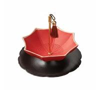 Colcolo Infusore in Ceramica Rete Fine Accessorio Ombrello Staccabile Pratico Classico da Tè Facile da Gestire per Pausa Rilassante Casa Momenti di Meditazione, Rosso, Rosso