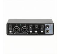 Colcolo Interfaccia Audio Usb Scheda Studio Tracciamento Strumenti Microfoni con 2 Ingressi Frontali Controllo Guadagno Loopback Alimentata Adatta per Podcast Registrazione Domestica