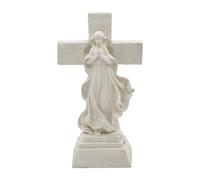 Colcolo Lampada da Giardino a Energia Croce - Scultura Religiosa per Ingressi, Cortili E Celebrazioni