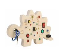 Colcolo Learning Board Tavola Didattica Pannello Sensoriale in Legno con Ingranaggi Interruttori E Luci Adatta a Coordinazione Fine Esplorazione Tattile Casa Scuola, Grande+QuadroSwitch