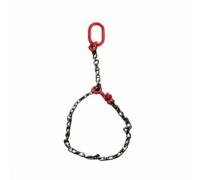 Colcolo Lifting Hook Chain Imbracatura Catena Sollevamento Gancio Acciaio 80 Anello Superiore Robusto Portata Pesante per Cantiere Edilizia Logistica, 1 Gancio 5 Tonnellate 4 Metri