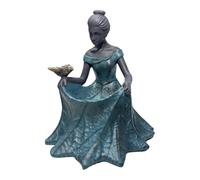 Colcolo Mangiatoia per Uccelli a Forma, Statuetta Fatata per Giardino Esterno, Ciotola d'Acqua per Attirare Uccelli, Ideale Come Regalo di I